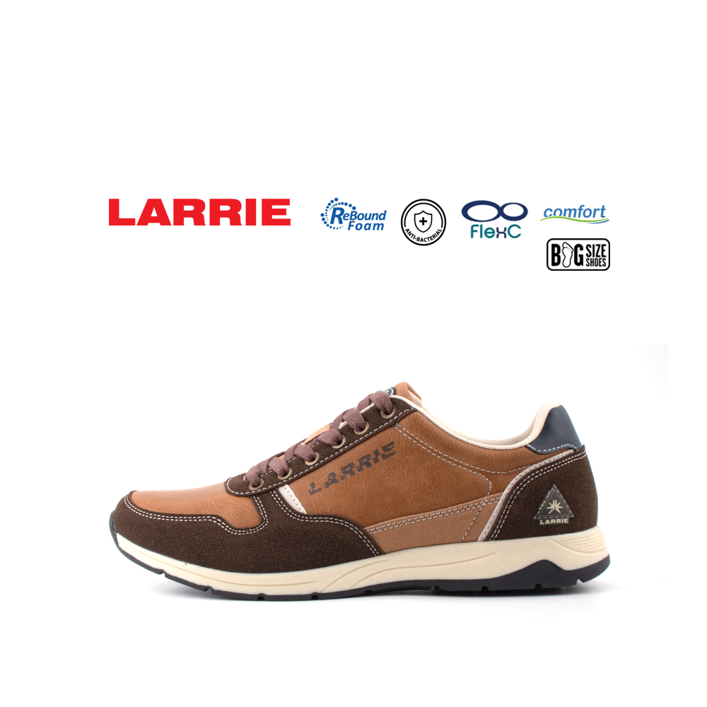 LARRIE Men Brown Street Style Lace Up Sneaks (Big Size Available) 582401-WA1SV-3P-BROWN