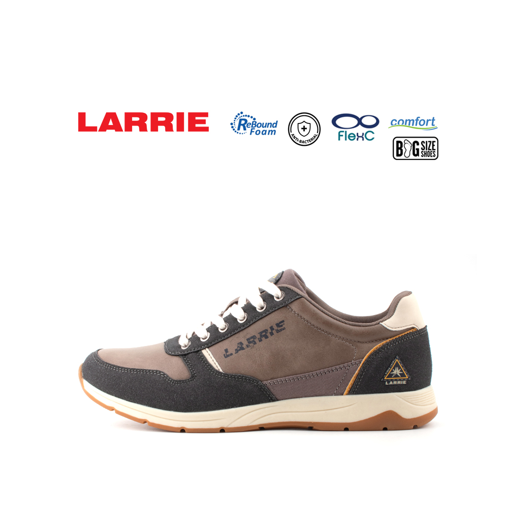 LARRIE Men Taupe Street Style Lace Up Sneaks (Big Size Available) 582401-WA1SV-63P-TAUPE