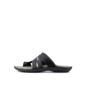 LARRIE Men Black One Sided Toe Ring Sliders