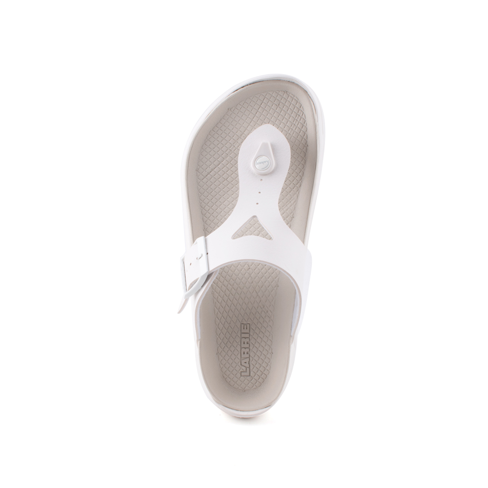 LARRIE Men White Fashion Casual Clip Thong Sandals (Big Sizes Available) - Image 3