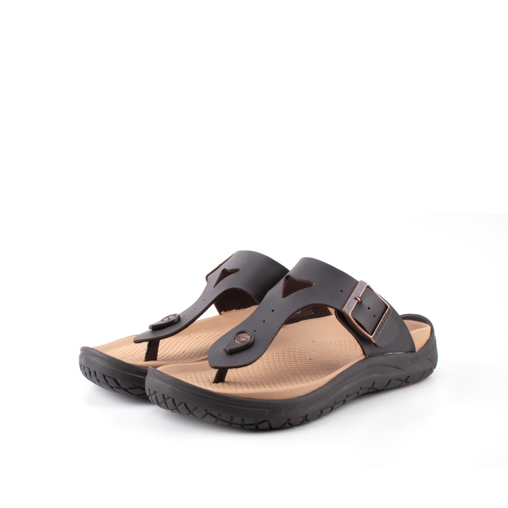 LARRIE Men Coffee Fashion Casual Clip Thong Sandals (Big Sizes Available) - Image 7