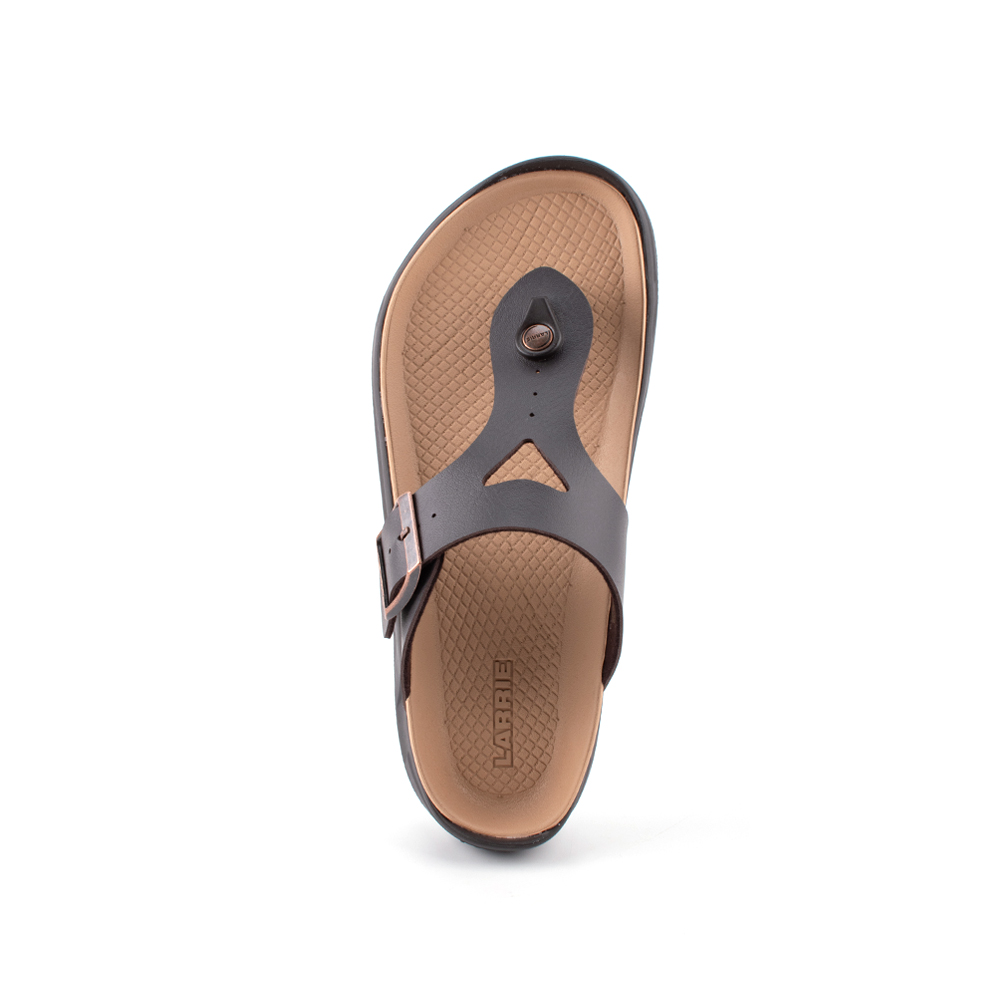 LARRIE Men Coffee Fashion Casual Clip Thong Sandals (Big Sizes Available) - Image 3