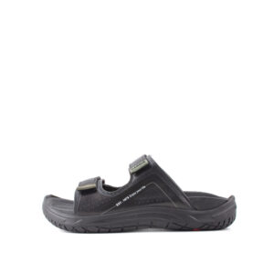 LARRIE Men Black Easy Go Double Strap Sandals (Big Sizes Available)