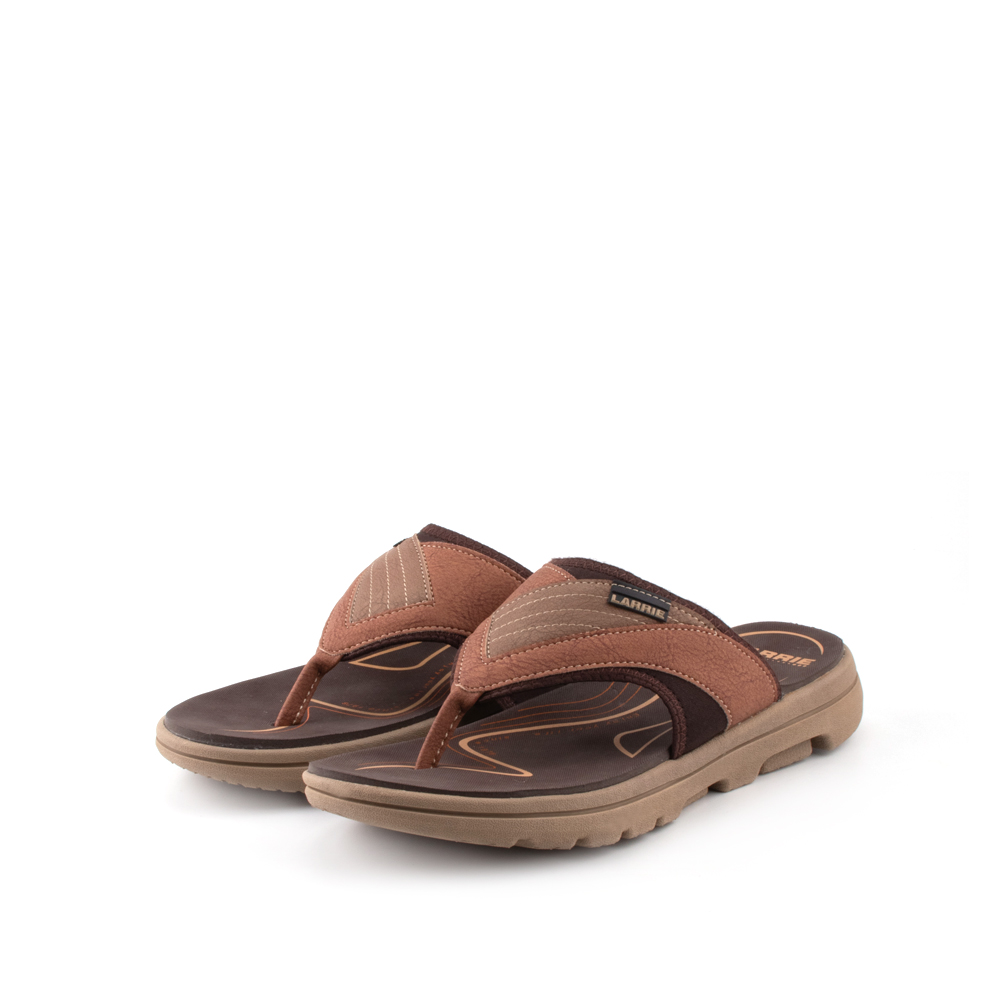 LARRIE Men Brown All Day Comfort Sliders (Big Size Available) - Image 7