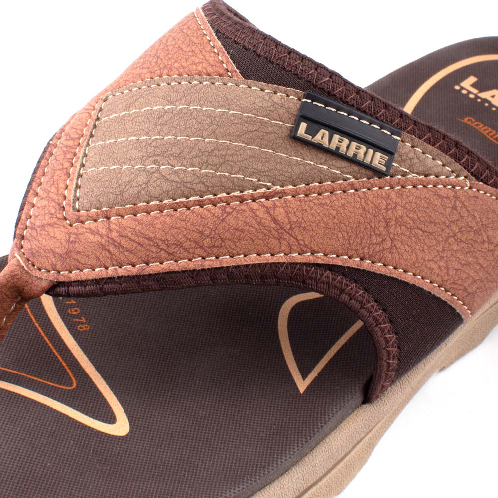 LARRIE Men Brown All Day Comfort Sliders (Big Size Available) - Image 5