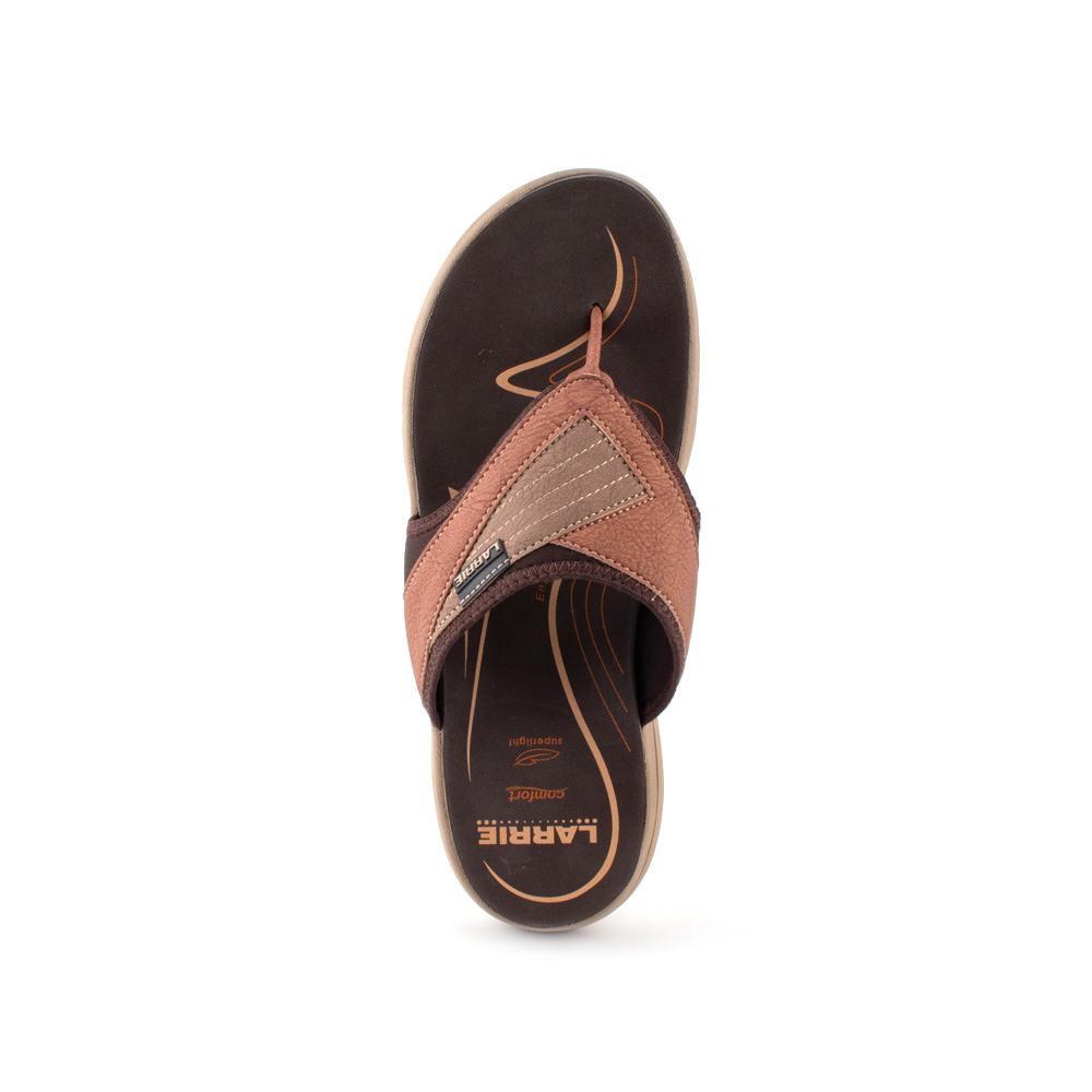 LARRIE Men Brown All Day Comfort Sliders (Big Size Available) - Image 3