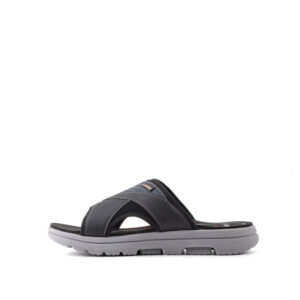 LARRIE Men Black All Day Comfort Sliders (Big Size Available)