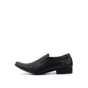 LR LARRIE Men's Black Flexible Pointed Toe Business Shoes