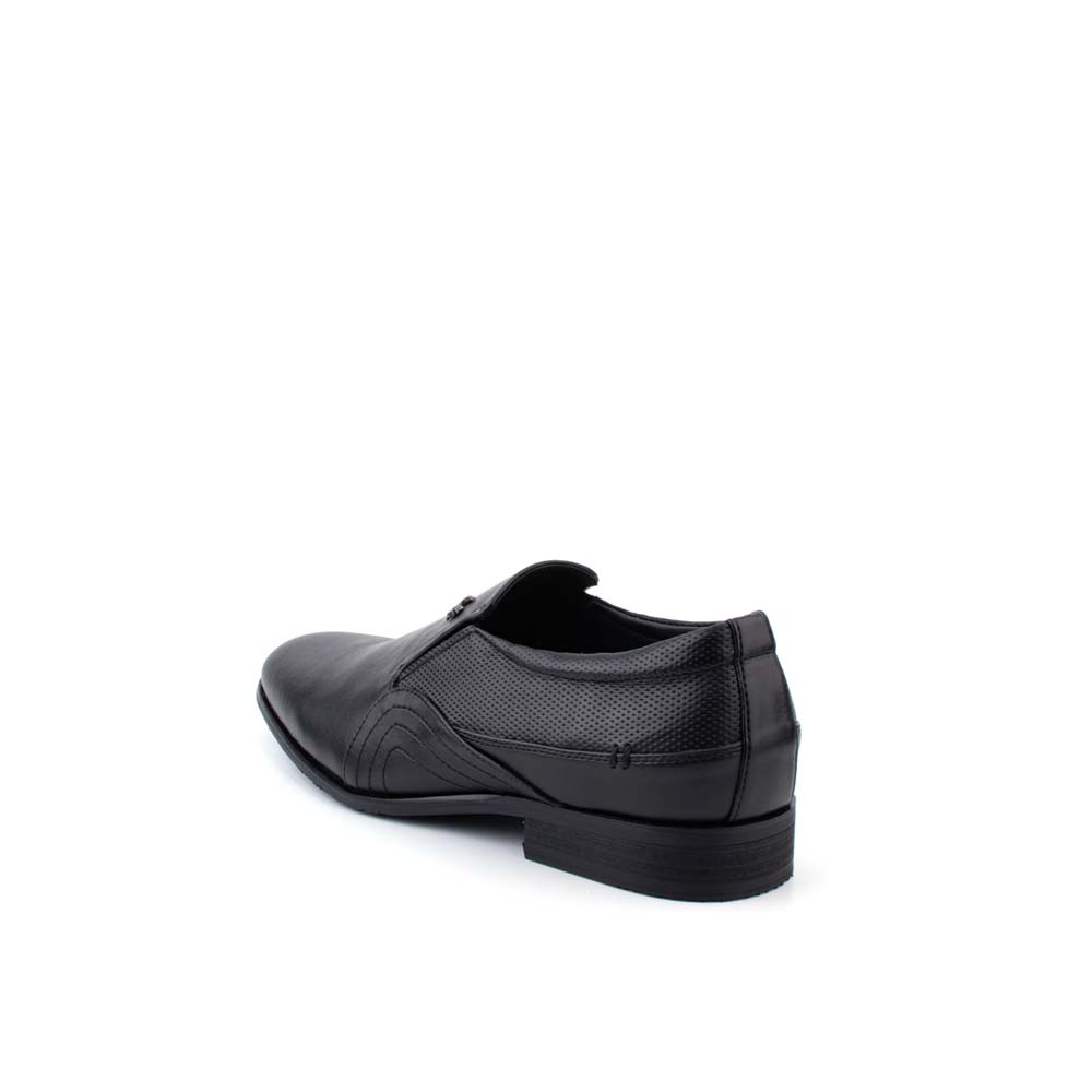 LR LARRIE Men's Black Smart Dress Formal Slip On Shoes - Image 3