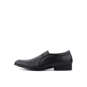 LR LARRIE Men's Black Smart Formal Slip On Shoes