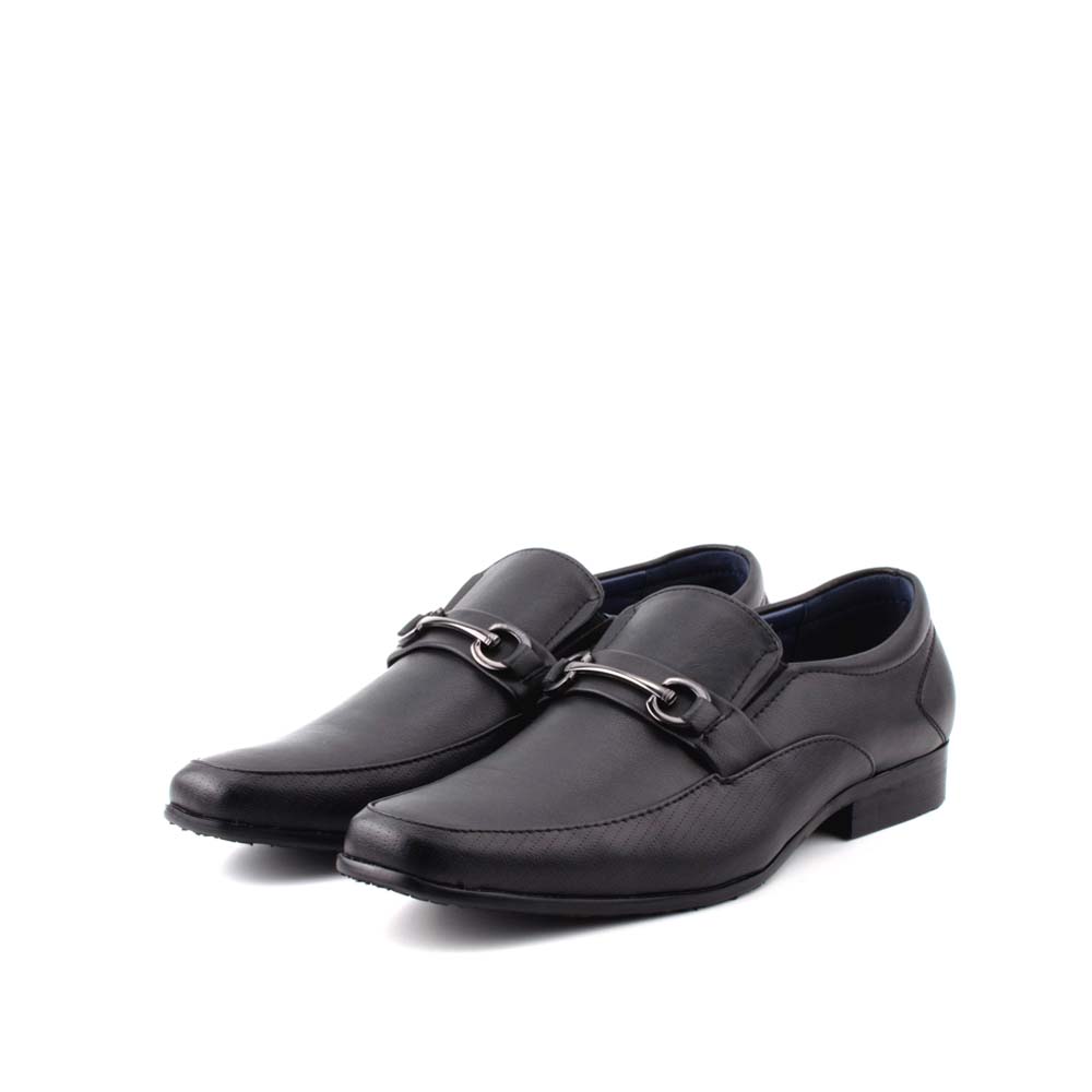 LR LARRIE Men Black Metal Clip Slip On Smart Casual Business Wear - Image 7