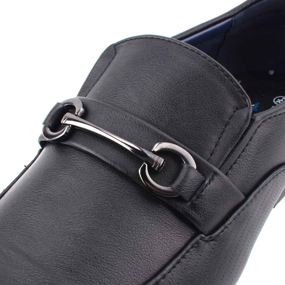 LR LARRIE Men Black Metal Clip Slip On Smart Casual Business Wear - Image 5