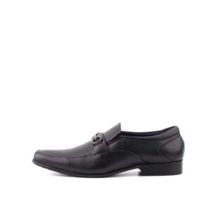 LR LARRIE Men Black Metal Clip Slip On Smart Casual Business Wear