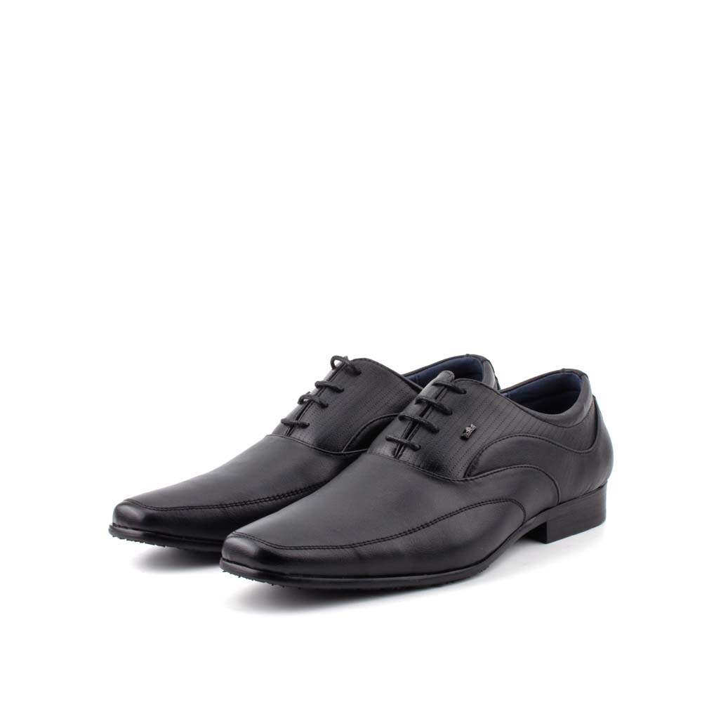 LR LARRIE Men Black Closed Lace Smart Casual Business Wear - Image 7