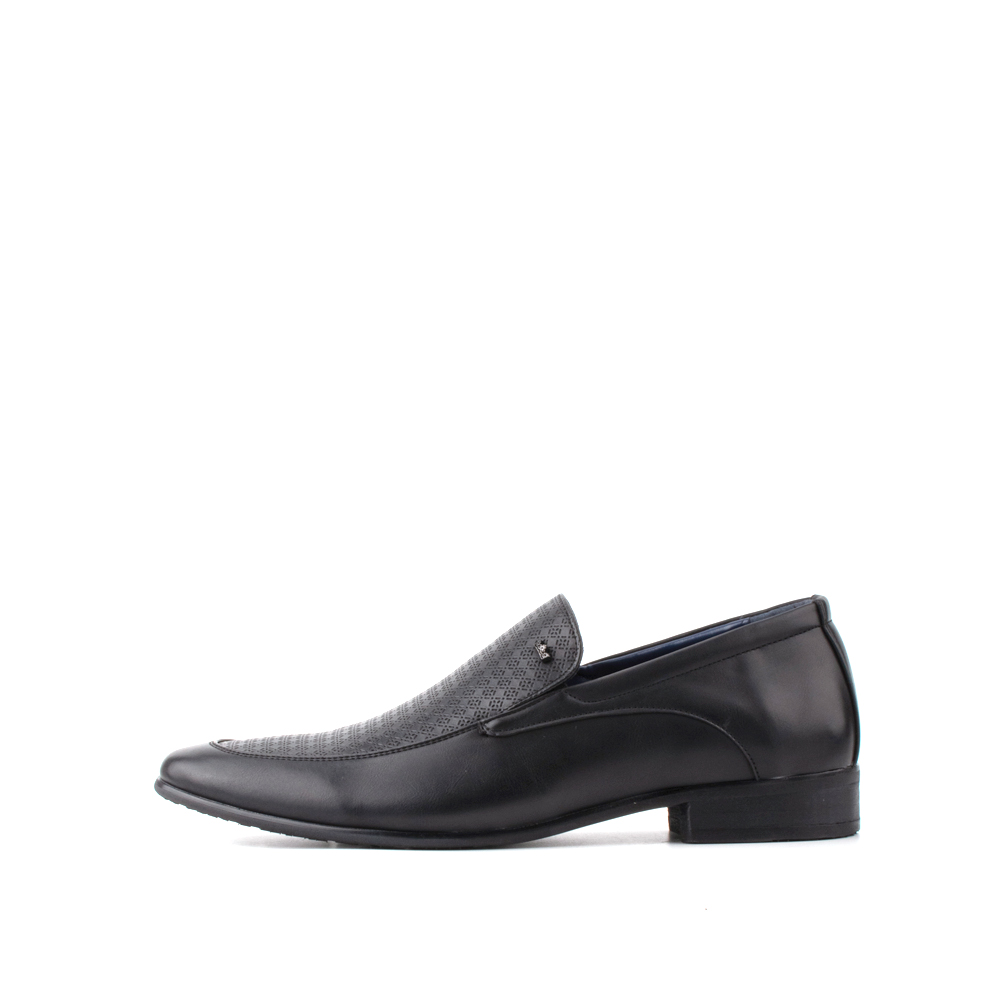 LR LARRIE Men Black Smooth Classy Slip On Business Shoes