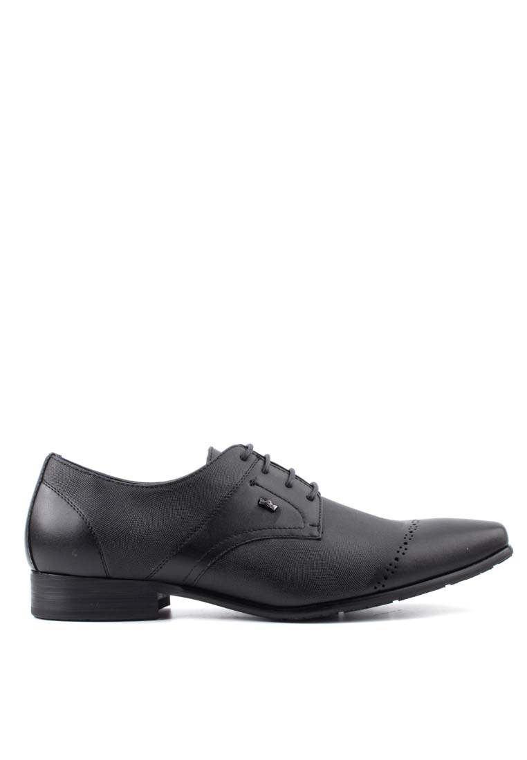 LR LARRIE Men Black All Match Laceup Casual Oxford Shoes - Image 6