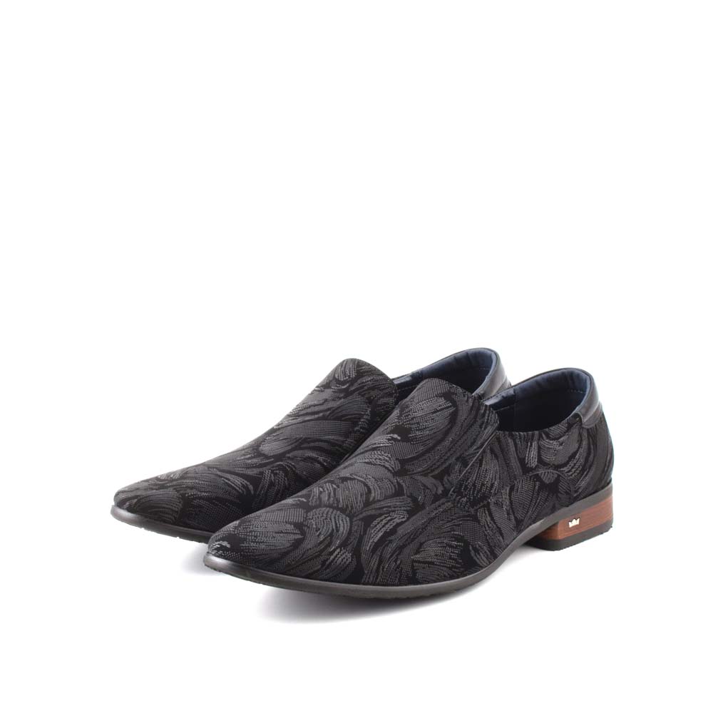 LR LARRIE Men Black Classy Full Patterned Business Footwear - Image 6