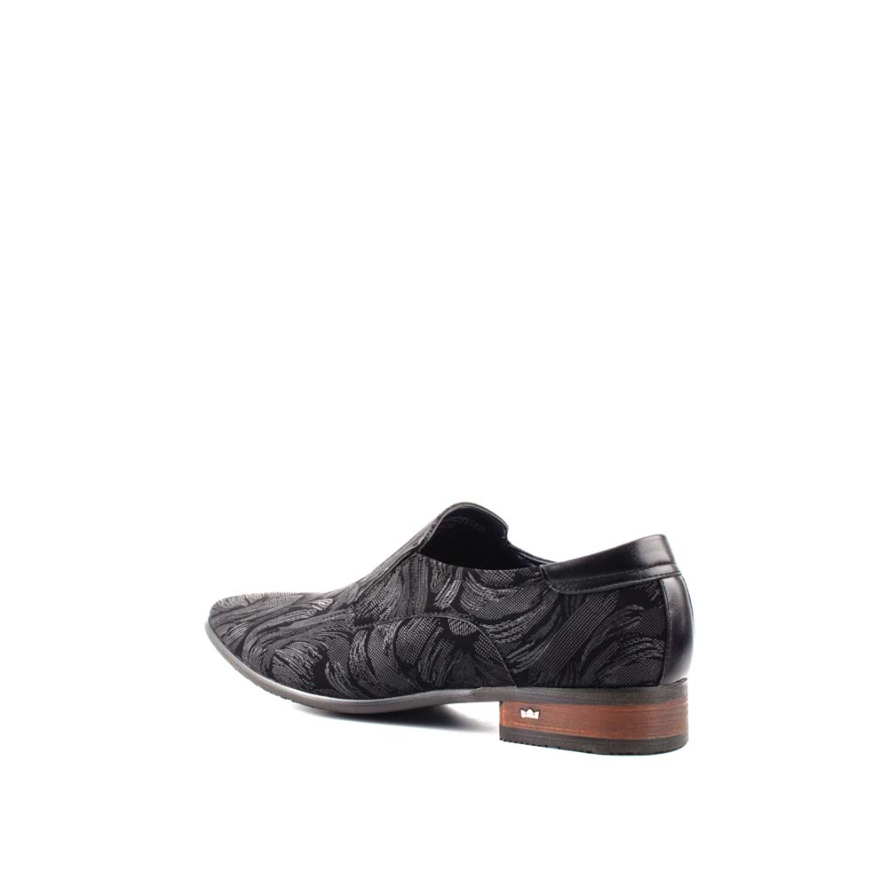LR LARRIE Men Black Classy Full Patterned Business Footwear - Image 5