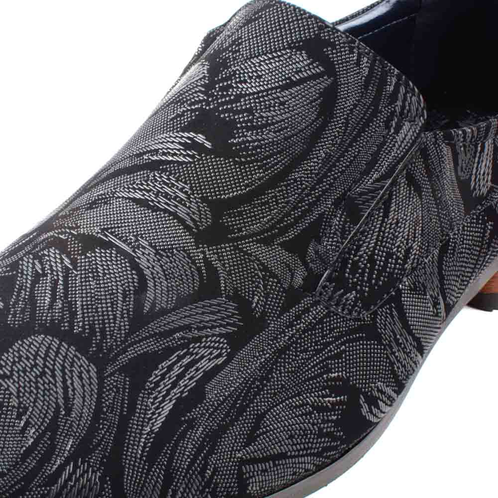 LR LARRIE Men Black Classy Full Patterned Business Footwear - Image 4