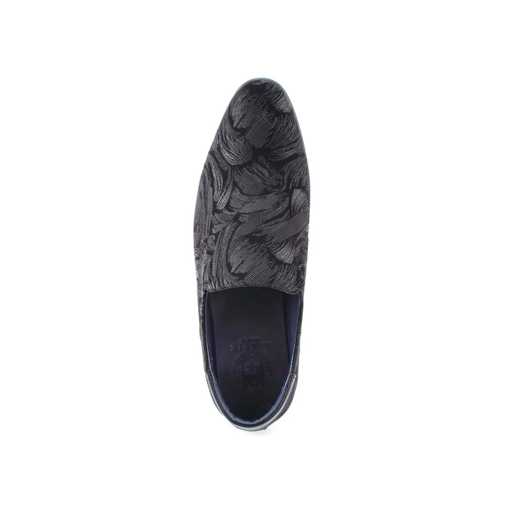 LR LARRIE Men Black Classy Full Patterned Business Footwear - Image 3