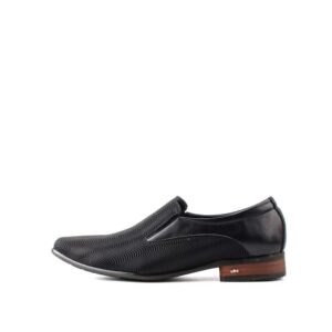 LR LARRIE Men Seamless Retro Wave Patterned Business Shoes