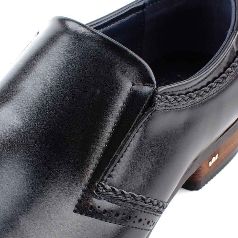 LR LARRIE Men Black Smooth and Shiny Formal Shoes - Image 4