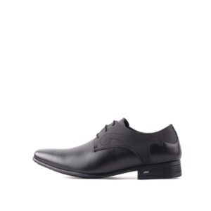 LR LARRIE Men Black Smooth Lace up Business Wear