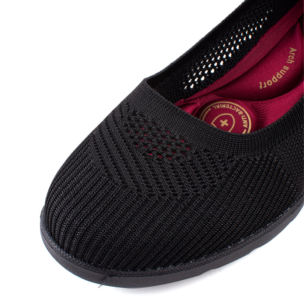 LARRIE Women Xena Black Formal Comfort Slip-On - L32403-RI03SV-1-BLACK - Image 4