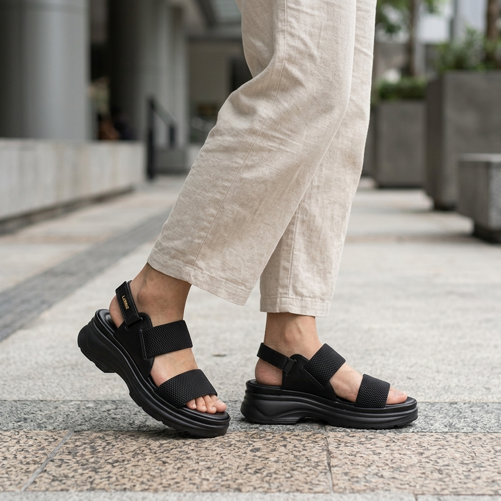 LARRIE Ladies Laura Velcro Strap Sandals - Image 2