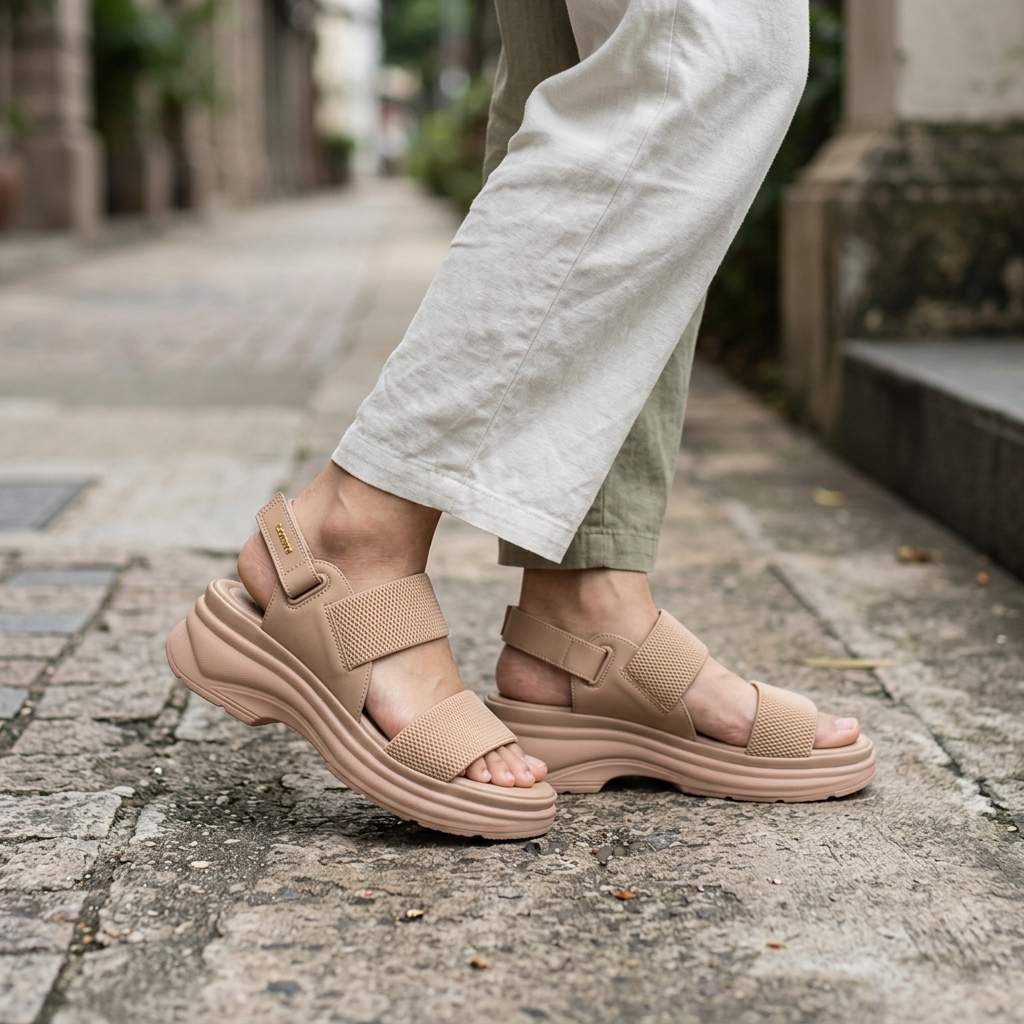 LARRIE Ladies Laura Velcro Strap Sandals - Image 3