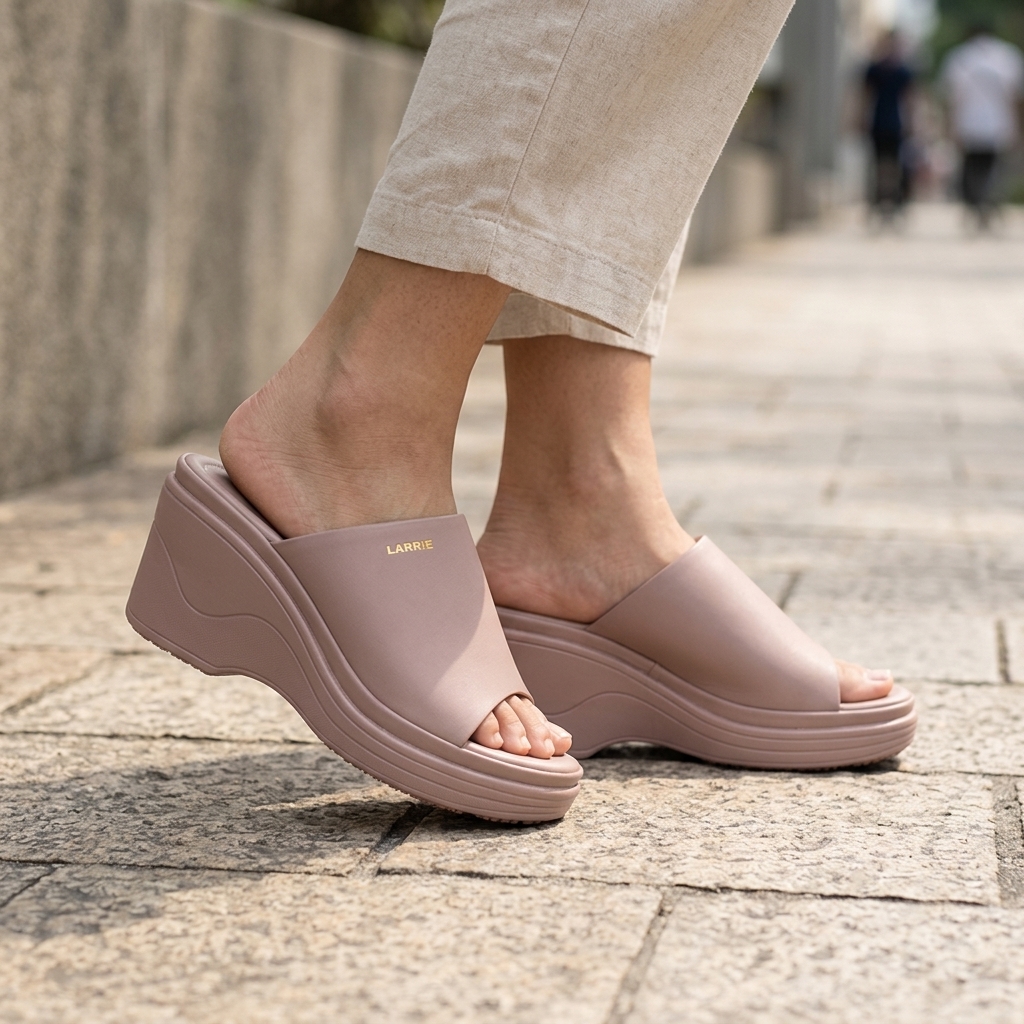 LARRIE Ladies Quincy Wedge Sandals - Image 3