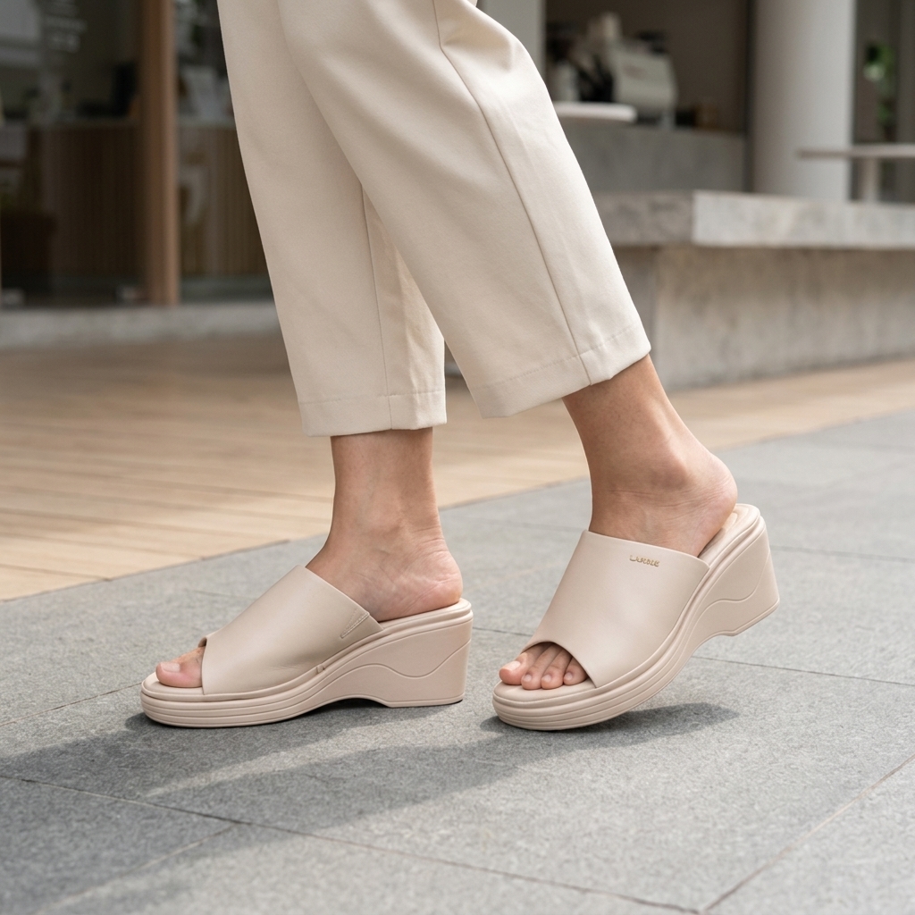 LARRIE Ladies Quincy Wedge Sandals - Image 2
