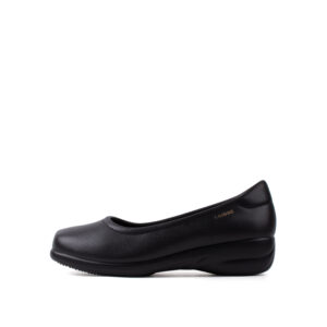 LARRIE Ladies Pauline Black Cushioned Comfort Slip-On