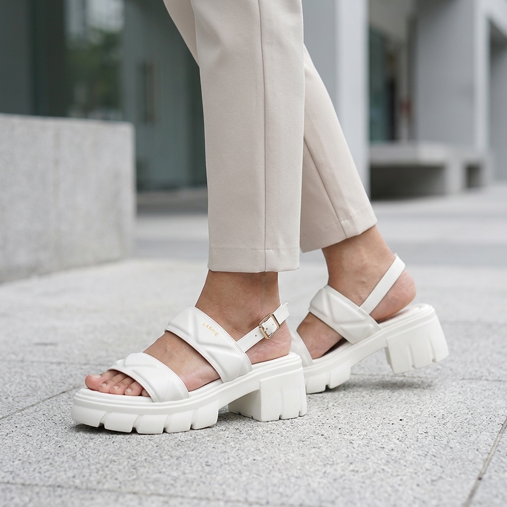 LARRIE Ladies Hazel Elastic Back Strap Sandals - Image 3