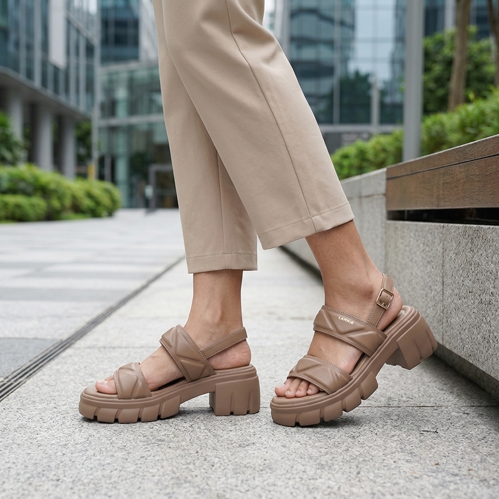 LARRIE Ladies Hazel Elastic Back Strap Sandals