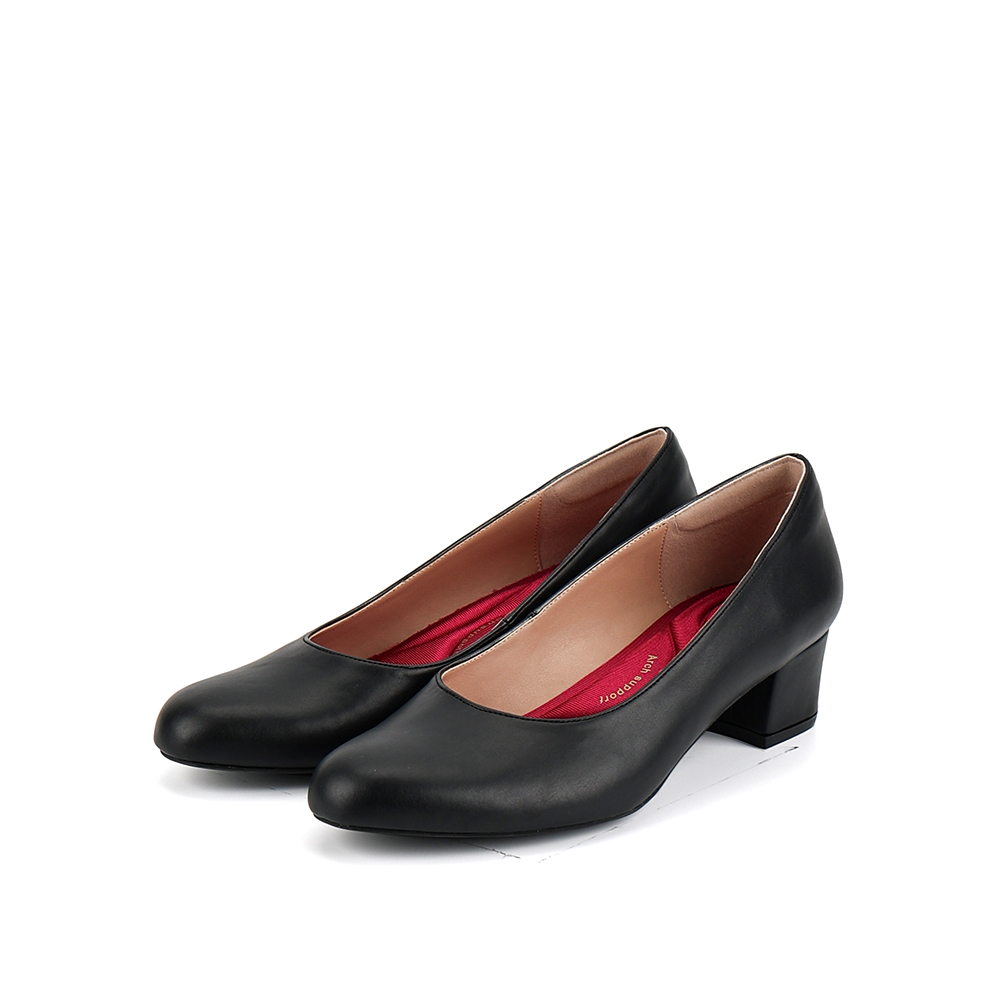 LARRIE Women Low Heels Slip On Pump - L22411-BW01SV-1-BLACK - Image 2