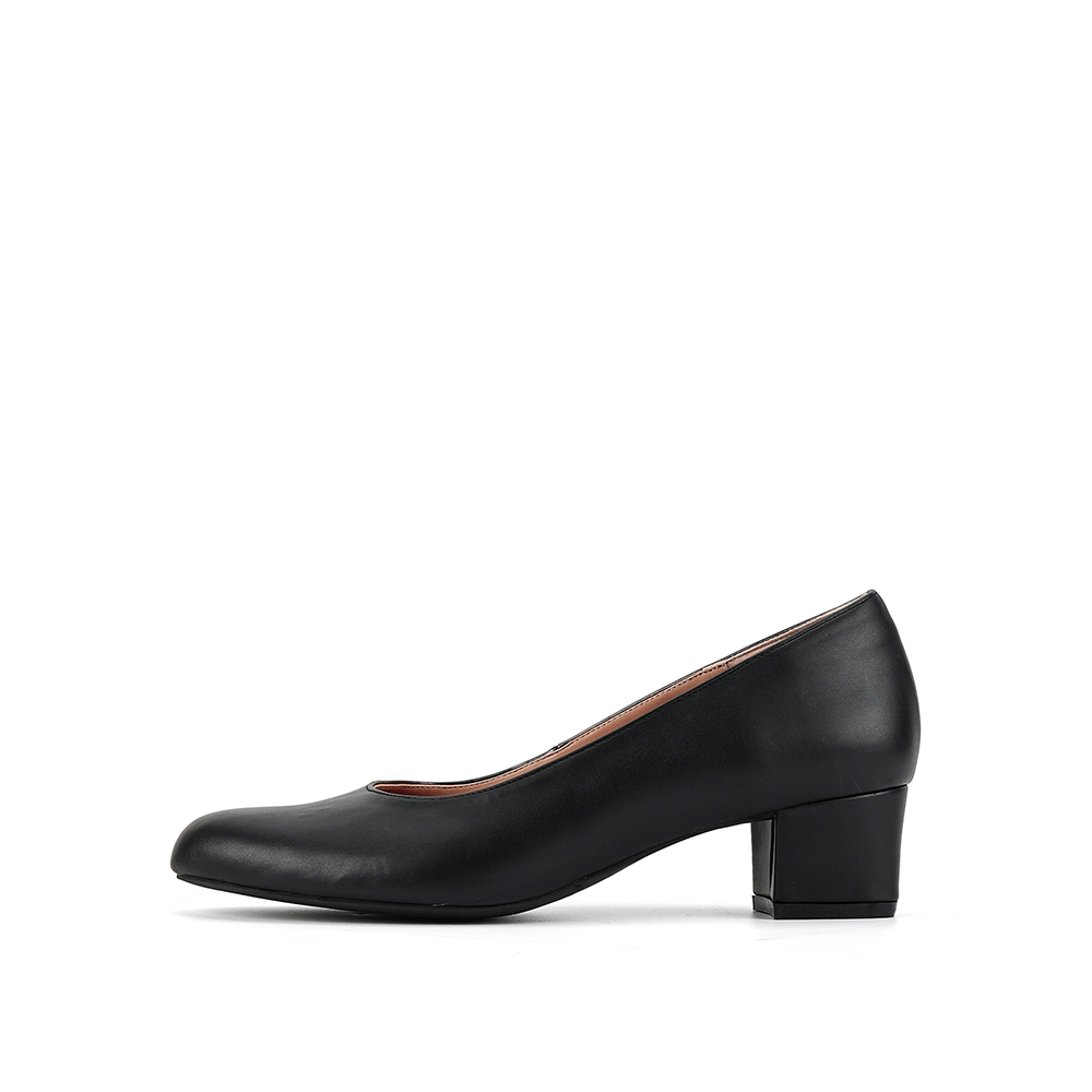 LARRIE Women Low Heels Slip On Pump - L22411-BW01SV-1-BLACK