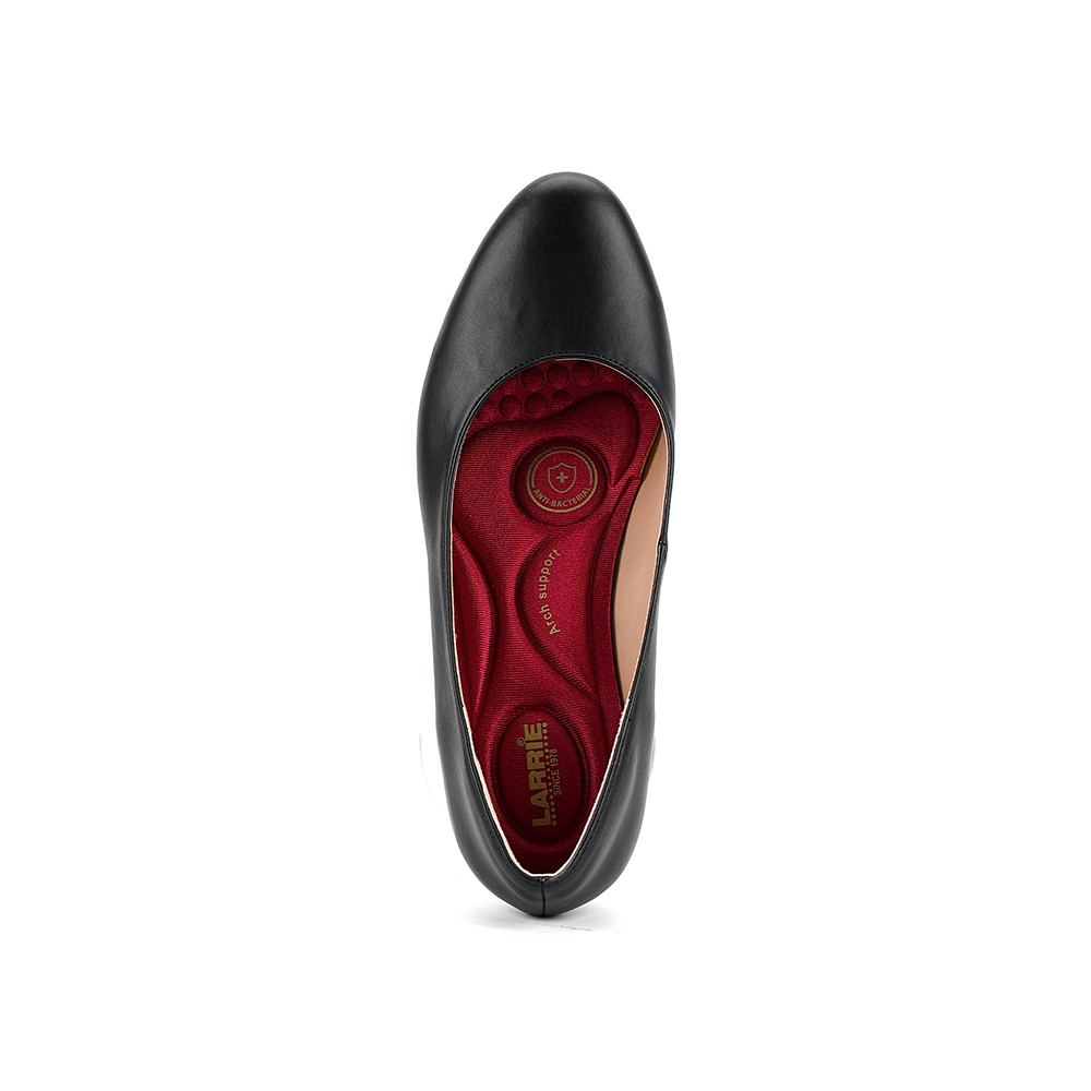 LARRIE Women Low Heels Slip On Pump - L22411-BW01SV-1-BLACK - Image 4