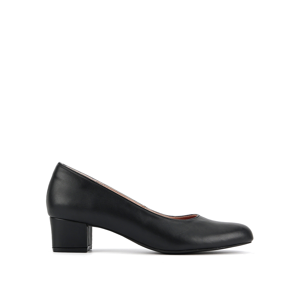 LARRIE Women Low Heels Slip On Pump - L22411-BW01SV-1-BLACK - Image 3