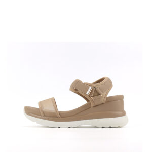 LARRIE Women Yalinda Velcro Strap Wedges Shoes - L82418-CV01SV-61-L.KHAKI