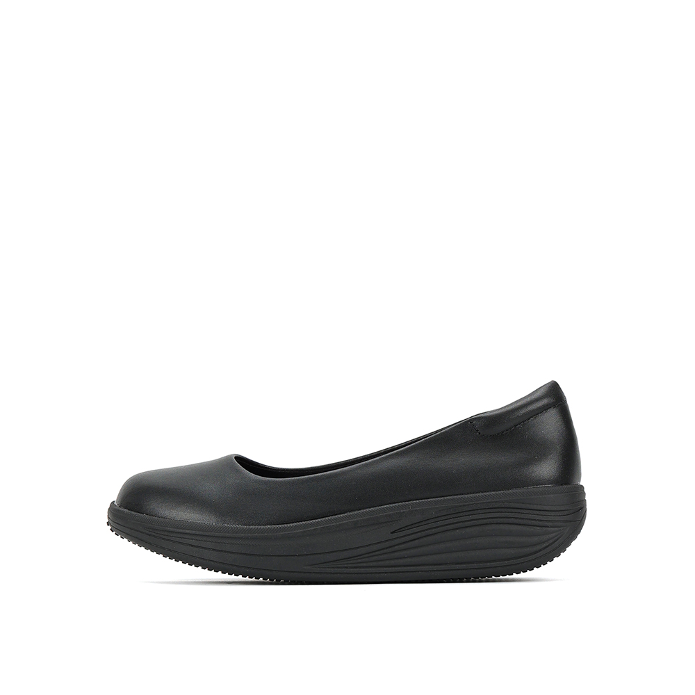 LARRIE Ladies Black Zuri Anti-Odour Wedge Work Shoes