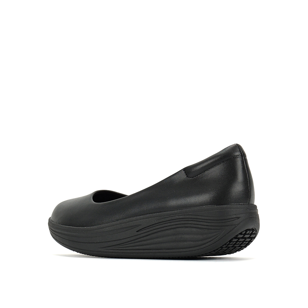 LARRIE Ladies Black Zuri Anti-Odour Wedge Work Shoes - Image 3
