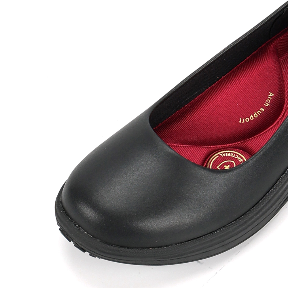 LARRIE Ladies Black Zuri Anti-Odour Wedge Work Shoes - Image 4