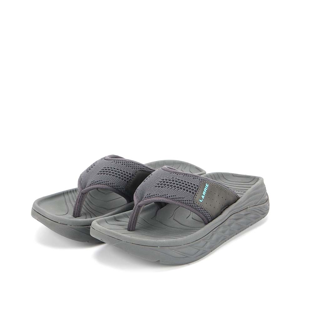 LARRIE Men Grey Cushion Soles Comfy Sandals 592515-YK1SV-12P-GREY - Image 3
