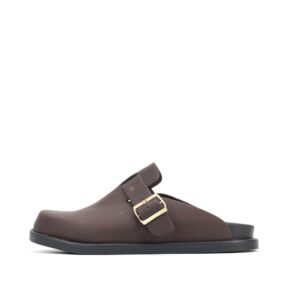 LARRIE Men Coffee Closed Toe Buckled Casual Clogs 592510-TH1SV-33P-COFFEE