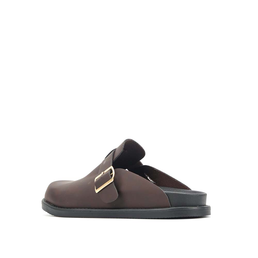 LARRIE Men Coffee Closed Toe Buckled Casual Clogs 592510-TH1SV-33P-COFFEE - Image 6