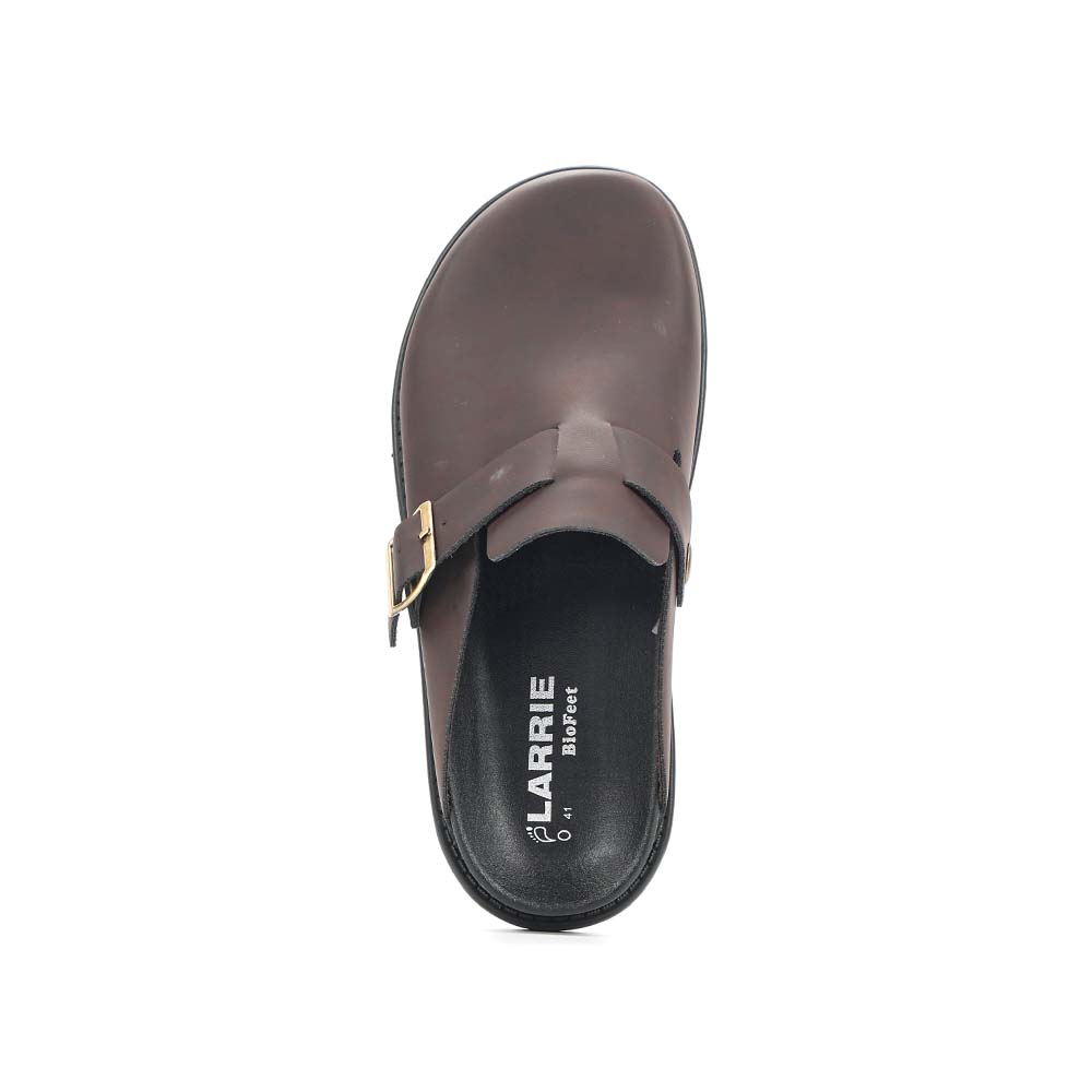 LARRIE Men Coffee Closed Toe Buckled Casual Clogs 592510-TH1SV-33P-COFFEE - Image 4