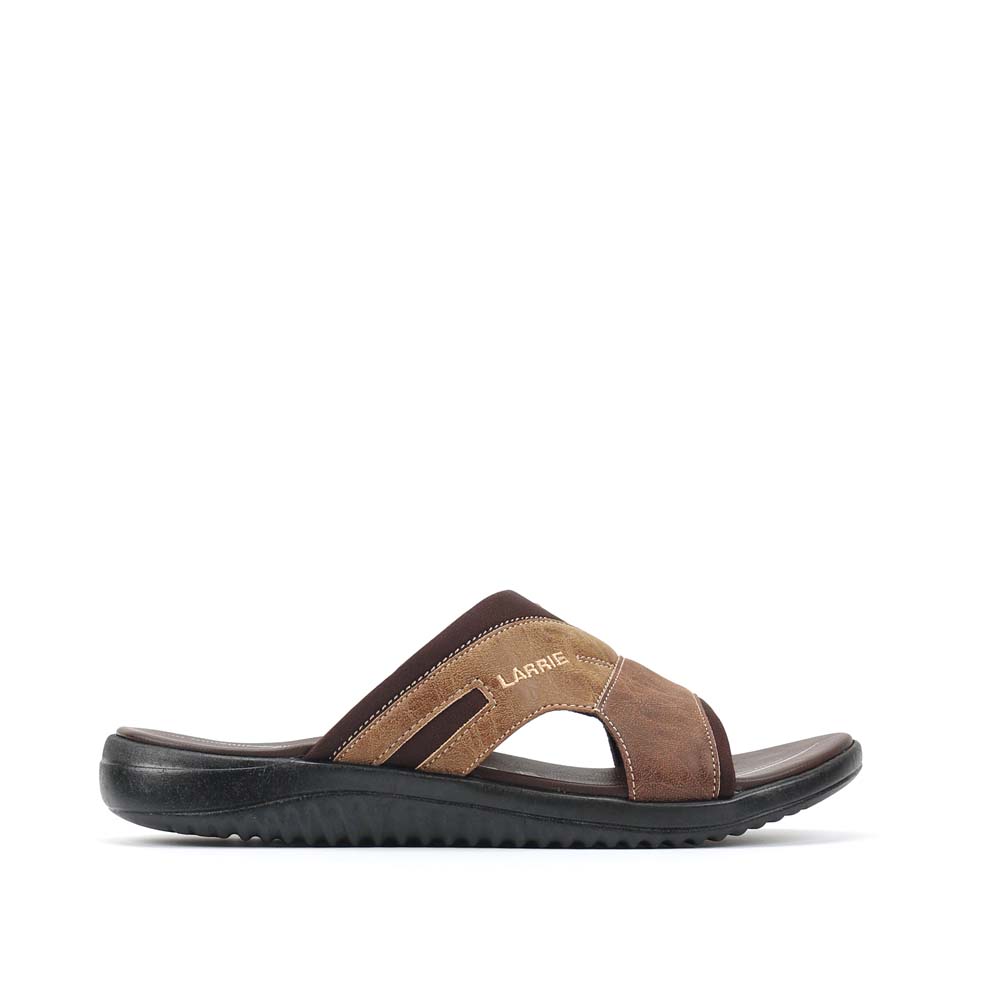 LARRIE Men Khaki Comfy Feet Daily Wear Sliders 592512-683SV-6P-KHAKI - Image 2