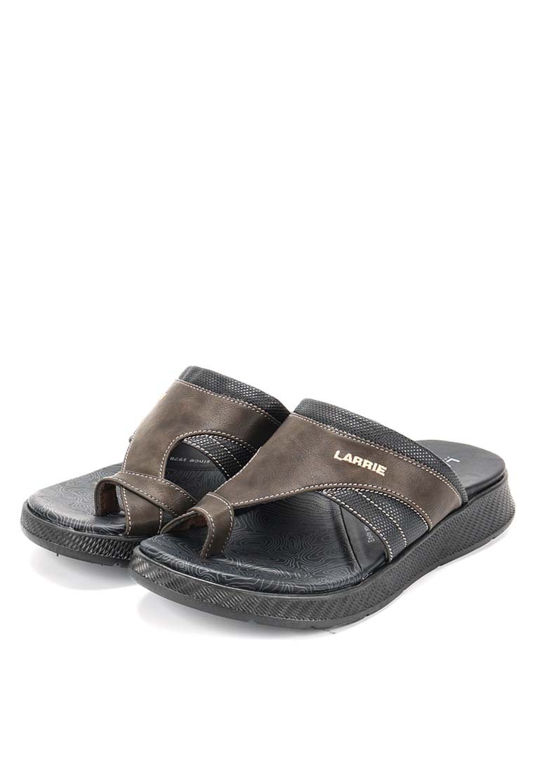 LARRIE Men Dark Grey Soothe Sole Comfy Toe-Loop Sandals 592514-681SV-13P-D.GREY - Image 6