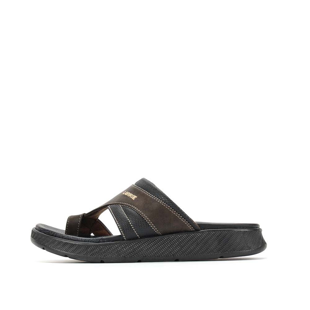 LARRIE Men Dark Grey Soothe Sole Comfy Toe-Loop Sandals 592514-681SV-13P-D.GREY